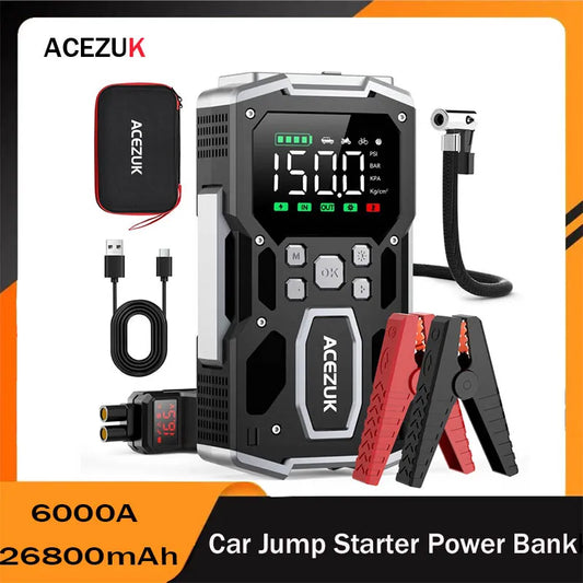 26800mAh Car Power Bank Jump Starter Portable Emergency Starter Auto Car Battery Charger Booster 12V Starting Device